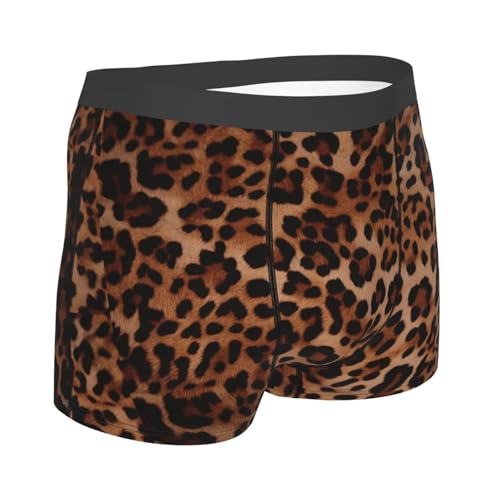Leopard Print Men's Boxer Briefs Soft Breathable Underwear Stretch Moisture-Wicking Trunks Tagless3