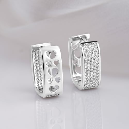 Image of Rubans AD Studded Hoop Earrings Trendy Party Gift for Women & Girls