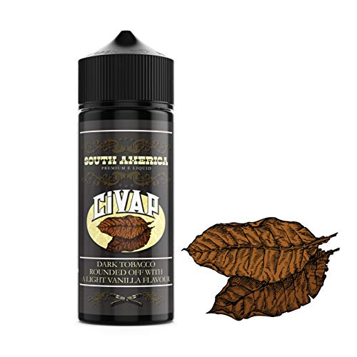 CiVAP e Liquid Shortfill South America Dunkler Tabak Vanille, 0mg, ohne Nikotin, Vape E Zigaretten, 100ml Cover