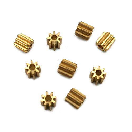 Power Transmission 82A 0.6M Copper Gear Diameter 6mm 0.6 Module 8 Tooth Hole 1.98 Mm Brass Small Motor Gears - (Number of Teeth: 8 Teeth; Hole Diameter: 2mm Tight)
