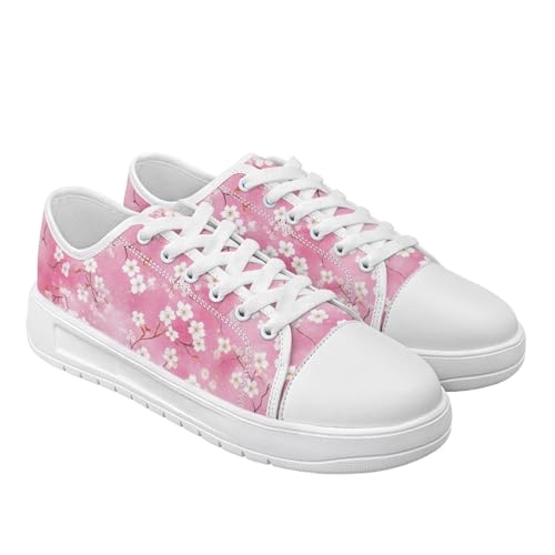 Womens Canvas Sneakers Flower Shoes for Women Lightweight & Comfort Casual Shoes