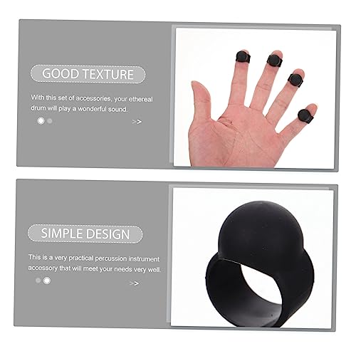 LIFKOME Set de 12 piezas de accesorios etéreos para batería con cubiertas para dedos y baquetas para principiantes y profesionales que incluye accesorios antideslizantes para mejorar la interpretación miniatura 7