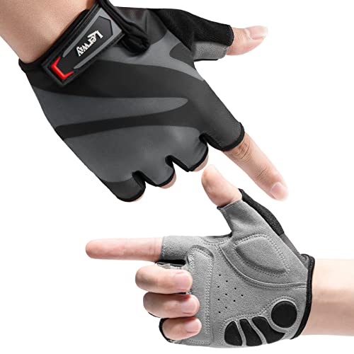 Cycling Gloves Mountain Bike Gloves: Bicycle Gloves For Men Women Fingerless Biking Gloves With Shock-Absorbing Padded Summer Riding Gloves Half Finger Mtb Gloves For Cycling Running Workout Sports #TOP7