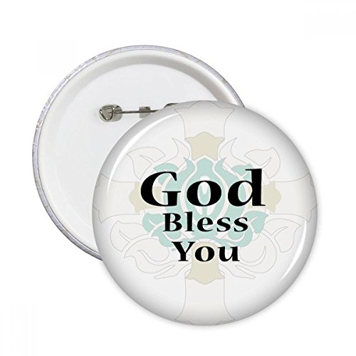 Cadeaux Que Dieu vous bénisse badge rond XXL et pins décoratifs vêtement lot de 5
