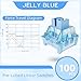 MAGIC-REFINER x Jelly Blue Switches for Mechanical Keyboard DIY, 50gf Tactile Keyswitch 3 Pins, Factory Pre Lubed with POM Stem Compatible for MX Mechanical Keyboard Switch Set (100PCS)