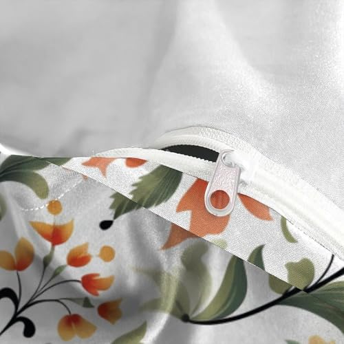 Housse de couette fleurs printanières king 220x240cm floral imprimé