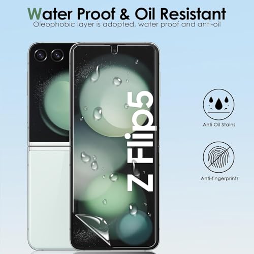 Image of SHILD - 4-in-1 HD Clear Screen Protector Set for Samsung Galaxy Z Flip 5 - Front, Back, Inner Screen & Hinge Protection - Ultra Thin, Scratch Resistant, Case Friendly, Bubble-Free Application