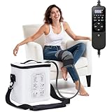 Ice Machine for Knee After Surgery - Programmable Cold Therapy Machine, Portable Ice Therapy with Quiet Pump, Digital Timer, 12Hrs Cooling for Knee Replacement Recovery & Sports Injury Pain Relief