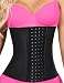 Lady Slim Fajas Colombianas 4 Hooks Latex Waist Cincher Trainer Trimmer Corset Weight Loss Body Shaper Black L