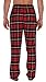 Gioberti Mens Yarn Dye Brushed Flannel Pajama Pants, Elastic Waist, Red/Black/White Highlight, XX-Large