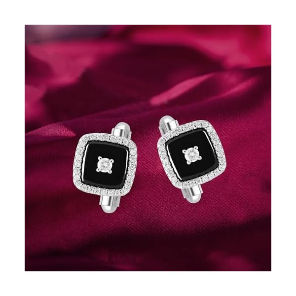 925 Sterling Silver Cufflinks for Men,Gold or Silver Cufflinks for Men with Cubic Zirconia, Square Shaped ceramic Cufflinks for Menï¼Tuxedo Shirt Cuff Links,tuxedo studs, tuxedo buttons, tuxedo studs and cufflinks setï¼Wedding Cufflinks (Set of 2)