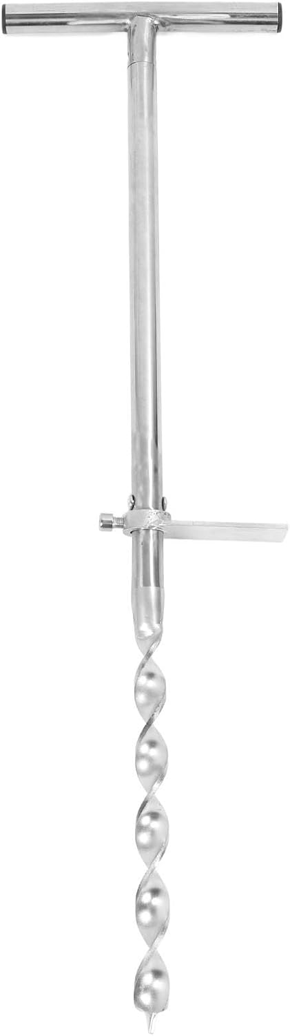 CHICIRIS Soil Core Sampling Kit, Stainless Steel T Handle Soil Probe with 2 Transparent Sample Bags, for Undisturbed and Non Dry Soils