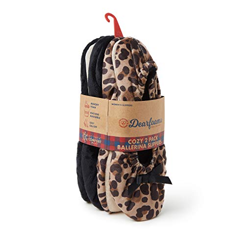 Image of Layla Ballerina Slippers, Memory Foam Lightweight Indoor House Shoes