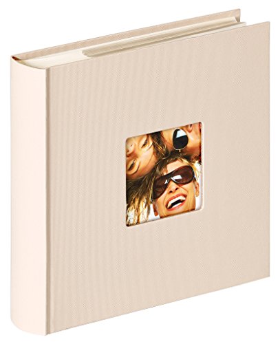 Walther Fun Memo Slip-in Album for 200 Photos of 10 x 15 cm Size, Textured Paper, Sand, 24 x 22 x 5 cm