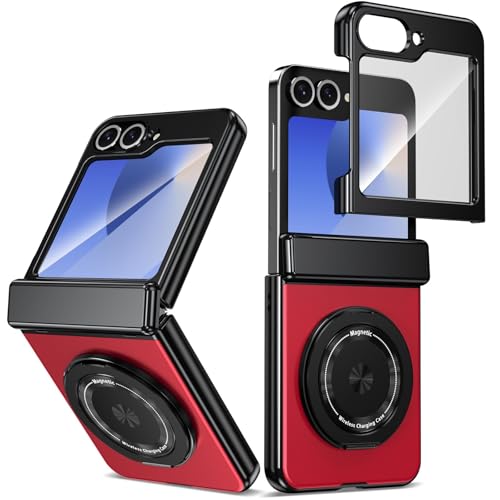 Coque Samsung Galaxy Z Flip 6 antichoc avec support magnétique rotatif