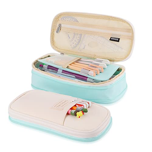 Image of Oyachic Big Capacity Pencil Case Telescopic Pencil Pouch Zipper Pen Bag Canvas Markers Organization Makeup Bag Box Pencil Holder Office Supplies