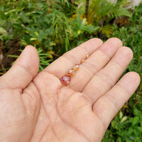 Image of Wine Red Rondelle Glass Beads for Jewelry Making, Faceted Briolette Crytal Spacer Beads for Bracelet Necklace Earring (2mm 4mm 6mm 8mm 10mm Mixed Sizes, 1000pcs)