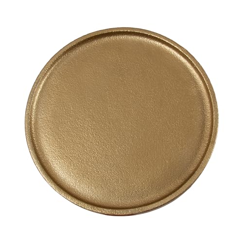 Kate and Laurel Rava Modern Metal Round Side Table, 14 x 14 x 22, Bronze, Cast Aluminum Accent Table for Use as Indoor Plant Stand or Living Room Decor Piece by Kate and Laurel - Image 4