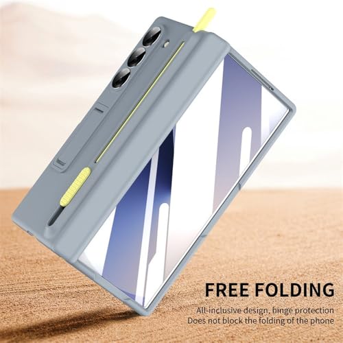 Coque à charnière magnétique et emplacement stylet pour Galaxy Z Fold 5