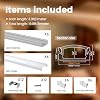 Muzata 6 Paquetes 3.3 Pies Canal de Tira LED Plateado con Difusor Lechoso U1SW WW | Apto para Tiras LED de hasta 12mm, Canal de Aluminio Difusor de 17x7mm 4