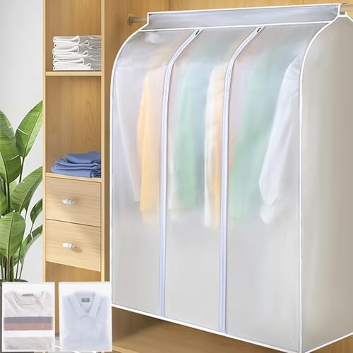 Reviews de Fundas de ropa los 5 más buscados. 50 Protector de Ropa Colgante y 2 Bolsas de Ropa, Bolsa Colgante Protectora de Ropa Translúcida 120x100x50cm, Organizador de Armario con Cremallera Antipolvo e Impermeable para...