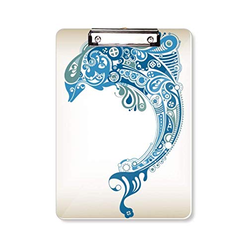 Porte-bloc A4 Blue Ocean avec motif dauphin pour l'organisation de vos documents au quotidien