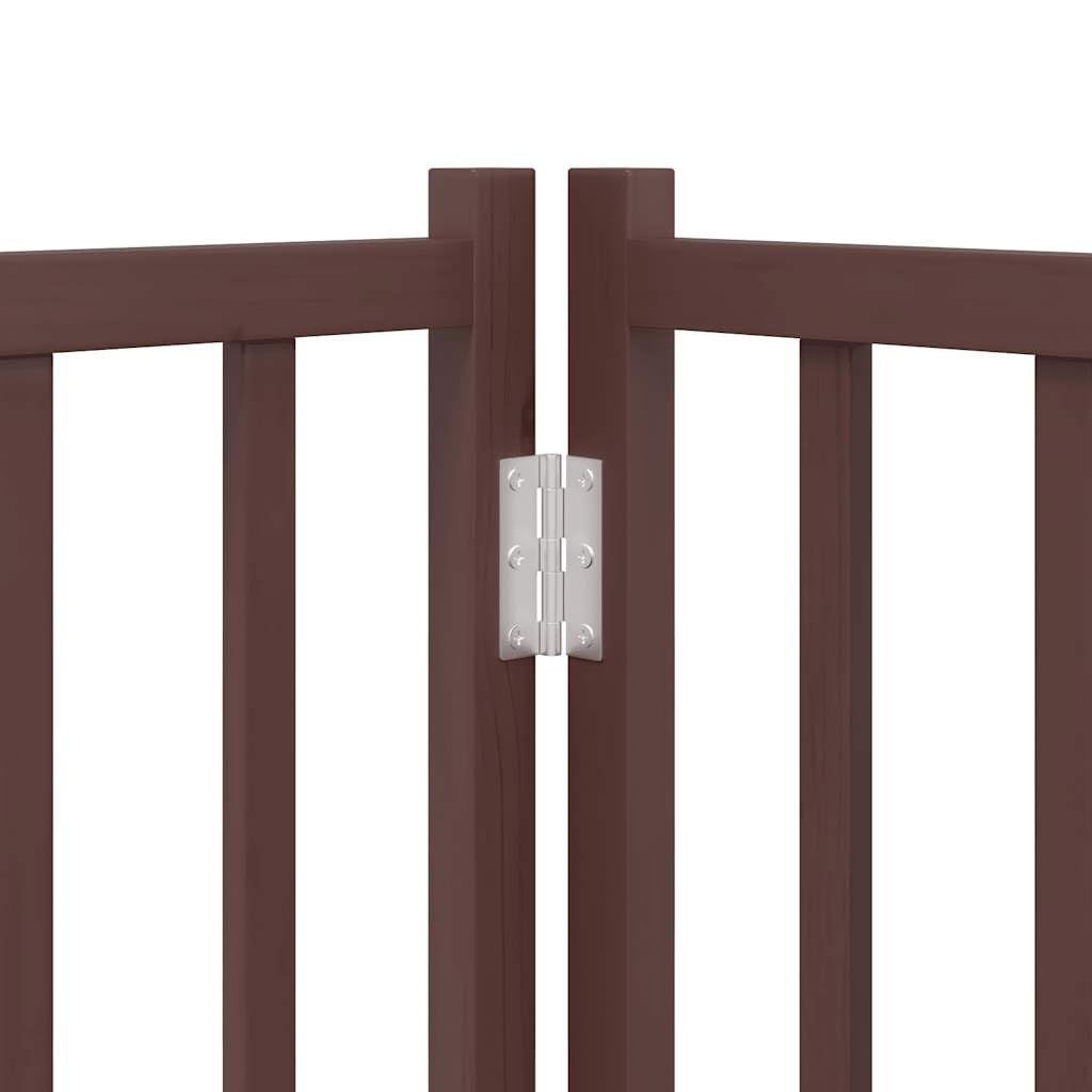 Homgoday Puerta de Perros Plegable 10 Paneles Madera álamo marrón 800 cm Barrera para Perros Plegable Valla para Mascotas Pequeña Barrera de Seguridad para Escalera Pasillo