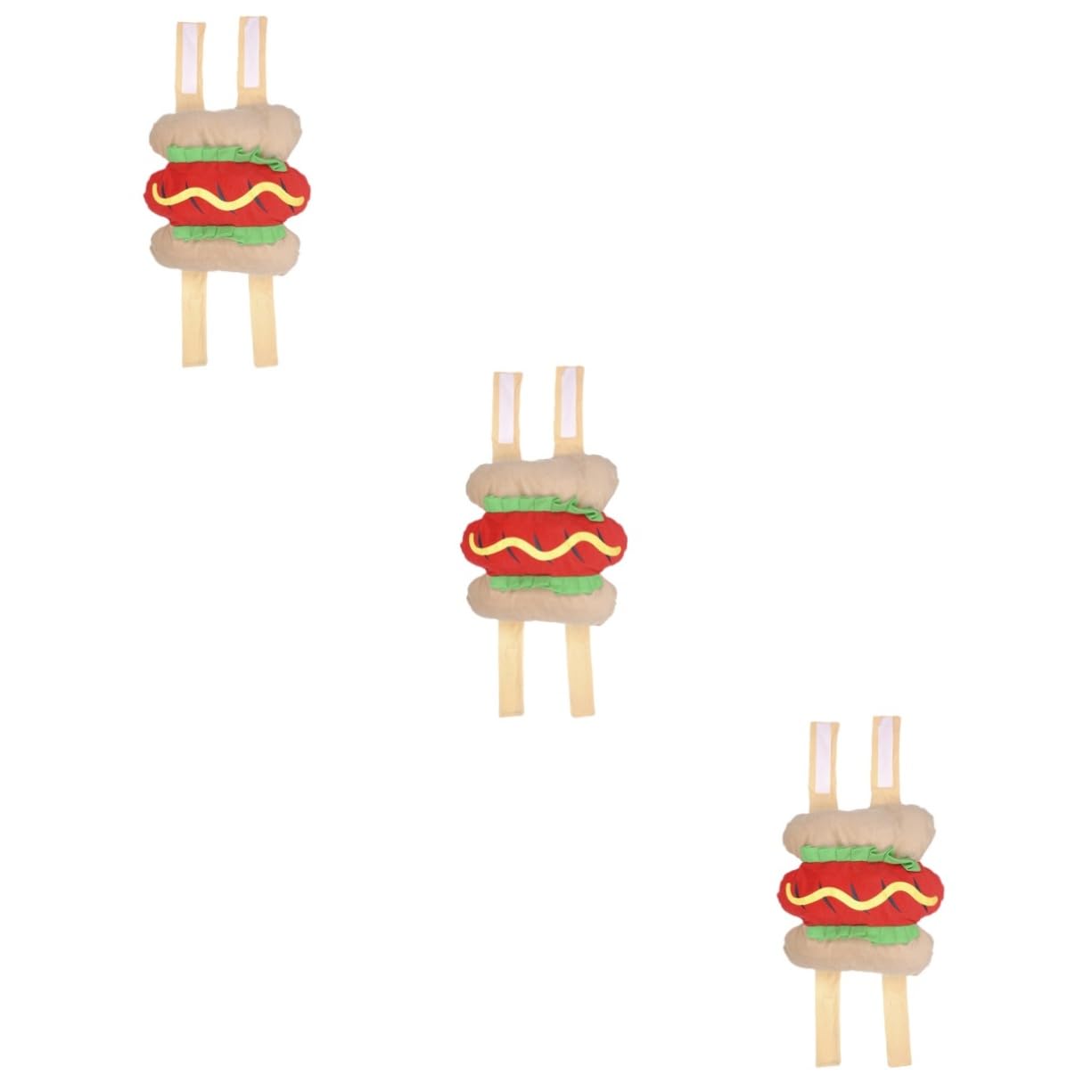 Mipcase 3 Pezzi Costume Di Halloween Per Cani Carino Abbigliamento Per Animali Domestici Vestito Da Cosplay Hot Dog Design Taglia S