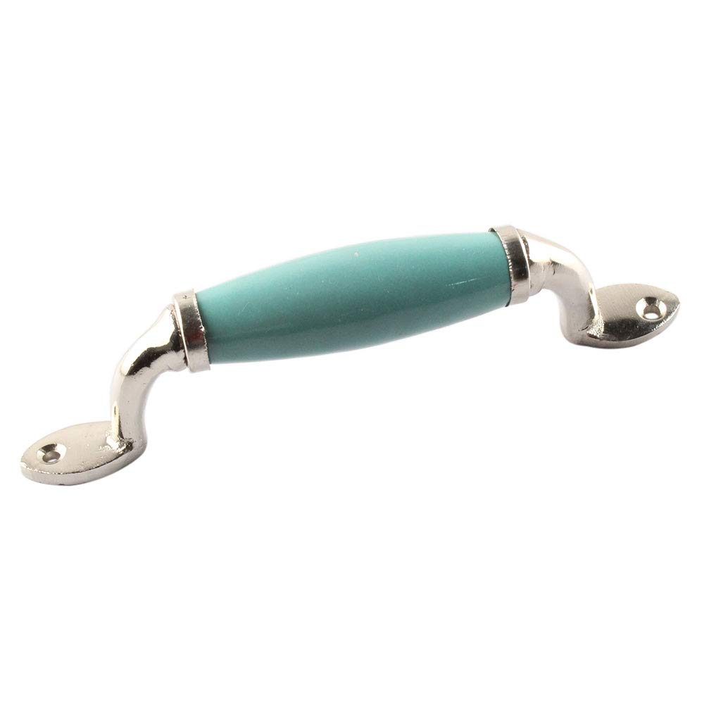 Indian-Shelf Small Door Handle - Ceramic Wardrobe Handles - Sea Green Door Pulls -1 Piece 6.5 inches-image-13