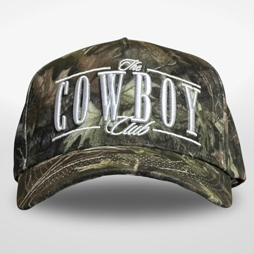 Image of Vintage Western Trucker Hat | Men & Women | Country Cute Caps for Cowgirls Cowboys | Camo Denim Embroidered Cotton | Snapback