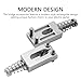 Musiin Electric guitar string saddle accessory 6-string tremolo-free fixed bridge compatible with strat guitars 5-screw screws (chrome)