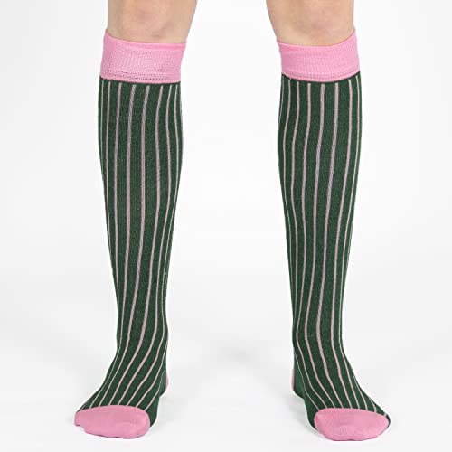 Image of Mysocks Unisex Extra Fine Combed Cotton Knee High Socks, Hand Linked Toe, Soft Latex Band