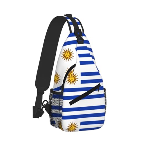 Sac de poitrine Uruguay en diagonale pour homme avec sangle ajustable