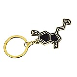 Serotonin Schmuck Black Jaguar Serotonin Molekül Schlüsselanhänger  Glücksgeschenke  Kleine Geschenke  Glück  Serotonin Schmuck
