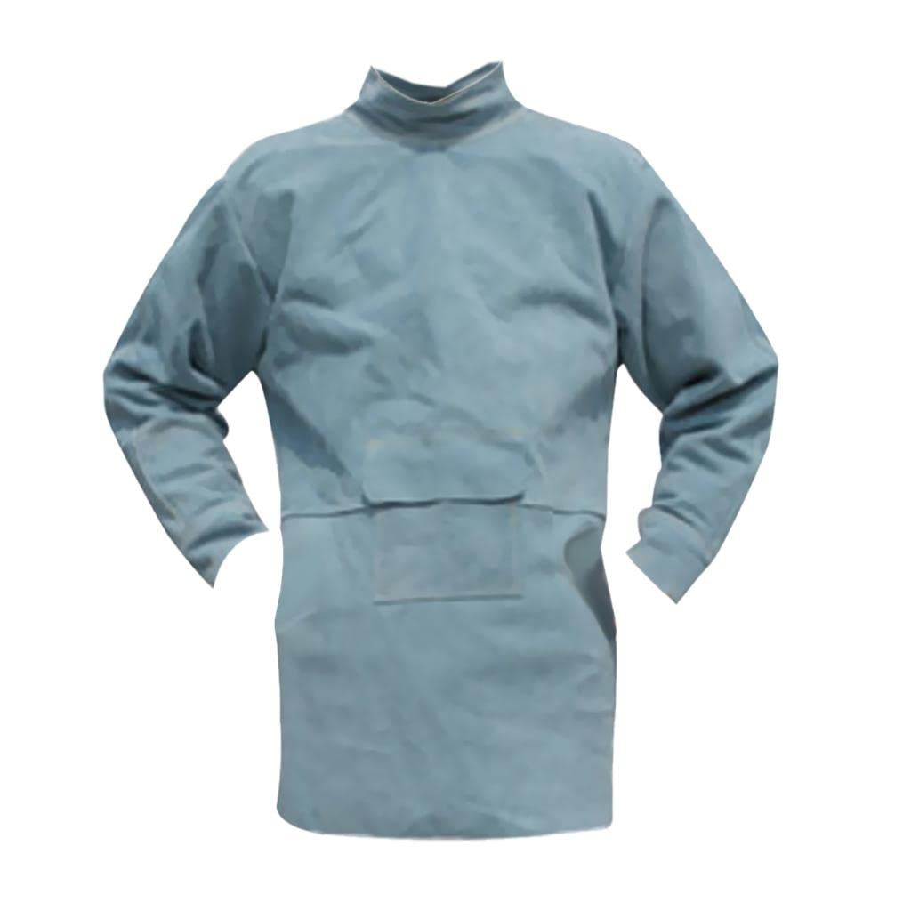 Generic Giacca Da Saldatore in Pelle, Grembiule Protettivo, Abbigliamento Da Saldatore, Tuta Da Saldatura Resistente Al Calore, Adatta per La Saldatura,