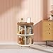 IEUDNS Mobile Bookshelf Rolling Bookshelf Utility Cart Multifunctional Book Cart Corner Bookshelf for Household Office Children Room, Brown, 2 Tiers