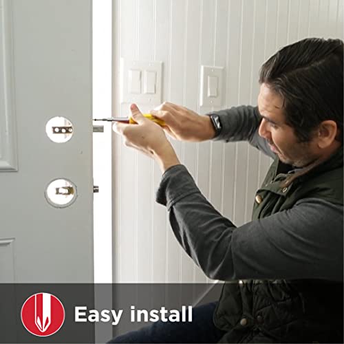 Kwikset Arroyo Knob Interior Privacy Door Knob with Lock, Door Handle For Bathroom and Bedroom, Satin Nickel Keyless Turn Lock Doorknob, with Microban Protection - image 7