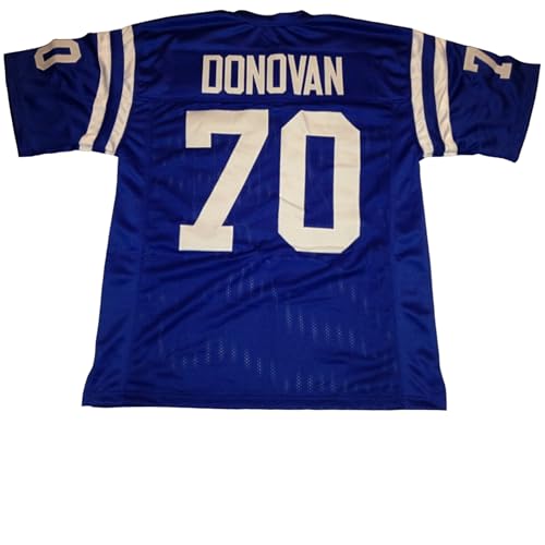 Art Donovan Jersey Stitched Blue Custom Football New No Brand/Logos (US, Alpha, XX-Large, Regular, Regular, Blue)