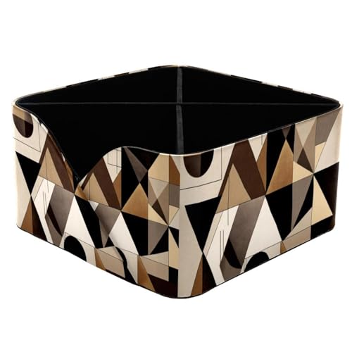 Porte-stylos rectangulaire pour bureau à double compartiment marron - 2