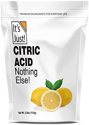 It's Just - Citric Acid, Food Grade, Non-GMO, Bath Bombs (2.5 Pounds)