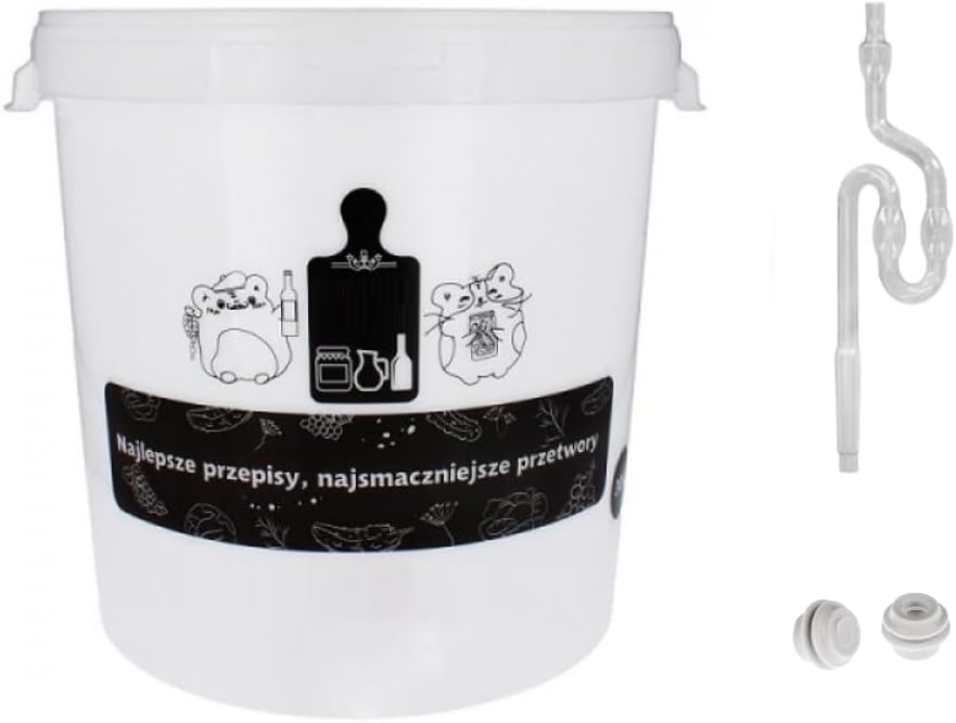 Beste Angebote Fermentation container 30 L + lid + fermentation tube, fermentation bucket, wine beer fermentation barrel, fermentation balloon