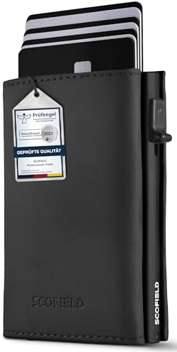 SF SCOFIELD Smart Wallet mit Magnetverschluss | Portmonee Herren für 11-12 Karten | Card Holder RFID Schutz | Portemonnaie | Wallets for Men | Kreditkartenetui | Slim Wallet | Kart