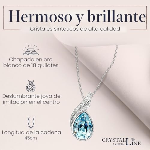Collar de cristales azul aguamarina para novias y damas de honor 4