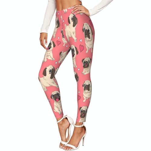 Leggings de yoga con carlinos mallas cómodas para tus días de descanso en casa