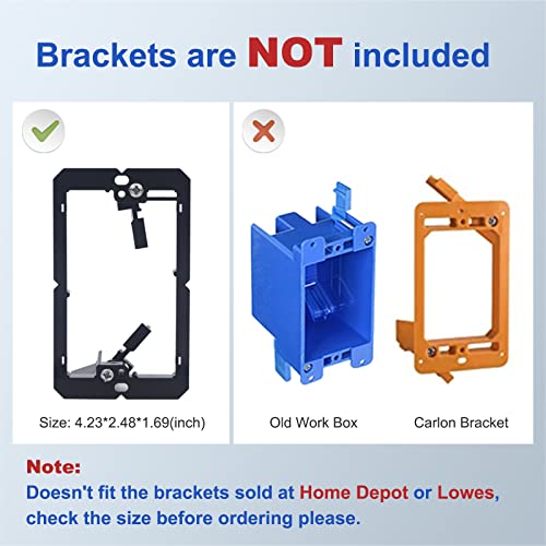 Vce Brush Wall Plate Cable Pass Through, Ul Listed Single Gang Decorator Wall Cover For Low Voltage Cables, In-Wall Cable Management For Wall Mount Tv, White (2-Pack) #TOP6