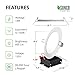 Sunco 12 Pack Recessed Lighting 6 Inch LED, Canless Ceiling Lights Slim with Junction Box, 850 LM, 14W (100W Equivalent), 6000K Daylight Deluxe, Dimmable, Wafer Thin, 50000 Lifetime Hours ETL.