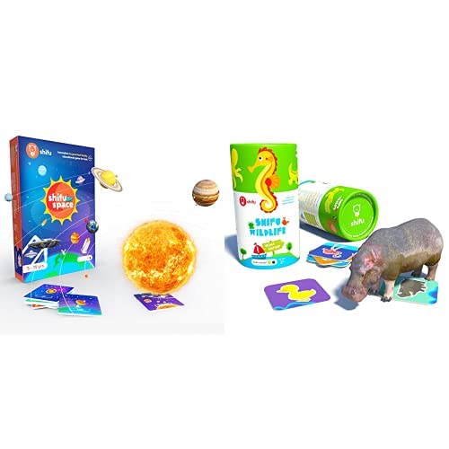 Image of Shifu Space : Solar System, Outer Space | 60 Flashcards | 4D Educational and Fun Augmented Reality B & Boat Safari - Ar Educational 4D Game for Toddlers, 20 Aquatic Animals Toy Gift for Kids Age 2+