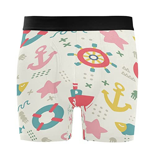 Calzoncillos para hombre bóxer elásticos Vnurnrn pack de 2 ropa interior de peces y mar