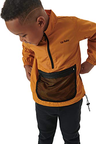 Casaco Anorak em Tecido e Bolso em Tela, Up baby, Meninos, Marrom, 01
