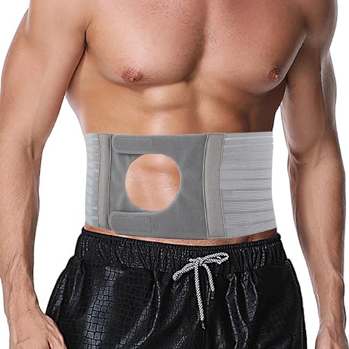 1 Piece Ostomy Belt, Ostomy Support Belts for Men & Women, Adjustable Ileostomy Belts Ostomy, Ostomy Belts for Colostomy & Ileostomy Bag Holder, Colostomy Supplies Belt Secured with Hook and Loop(XL)